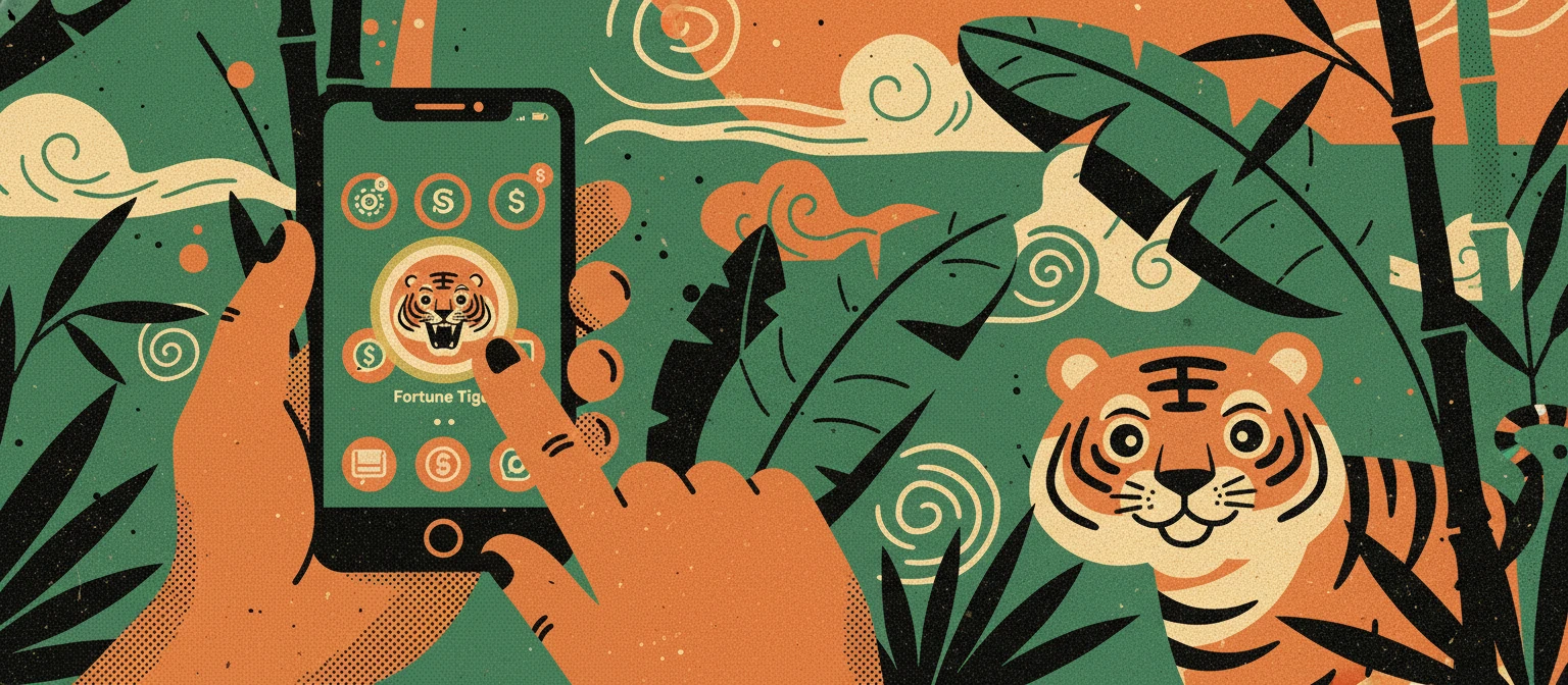 iPhone com atalho do Fortune Tiger na tela inicial via Safari