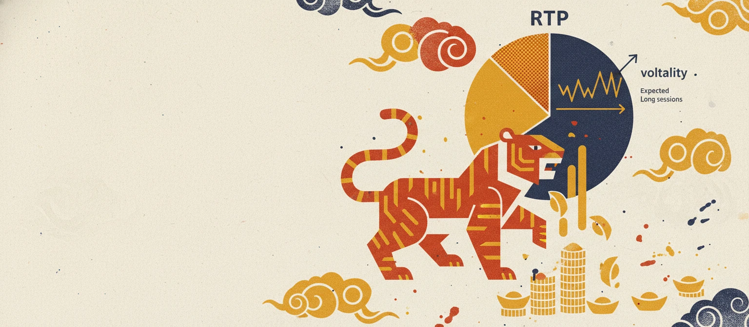 Gráfico ilustrativo de variância e retorno teórico do Fortune Tiger